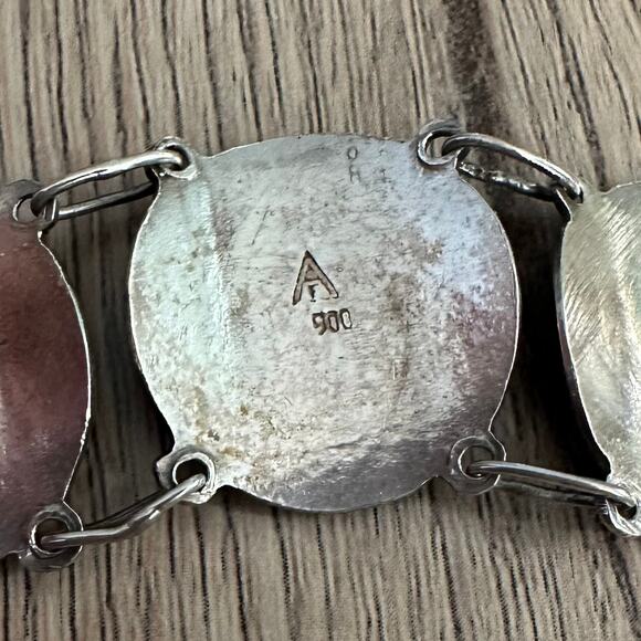 Vintage 900 Silver Industria Peruana Bracelet - Picture 8 of 11